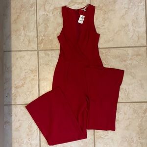 Charlotte Russe red jumpsuit in a size M